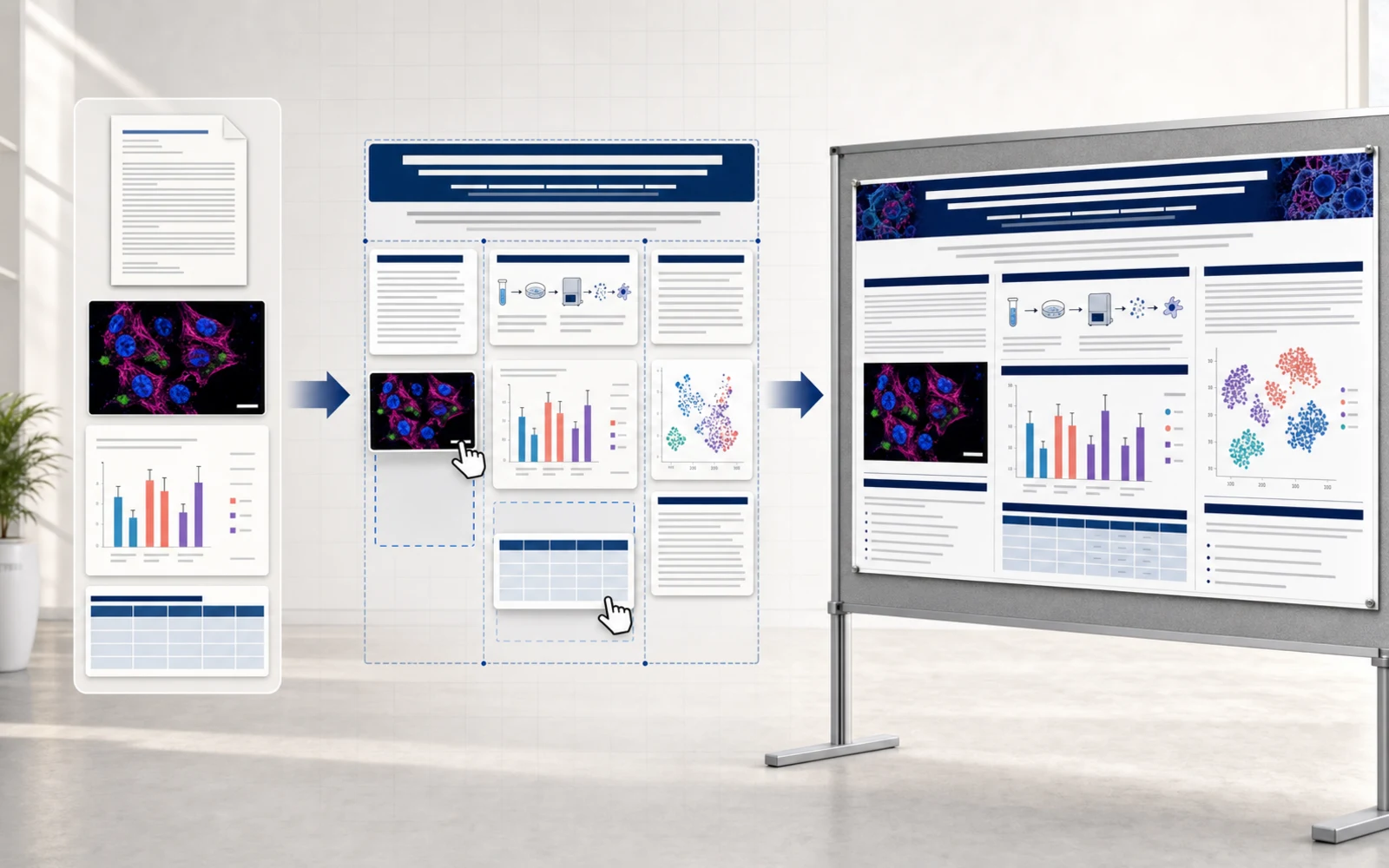 FigEditor kann ein wissenschaftliches Abbildungsprojekt in den Poster-Workflow überführen