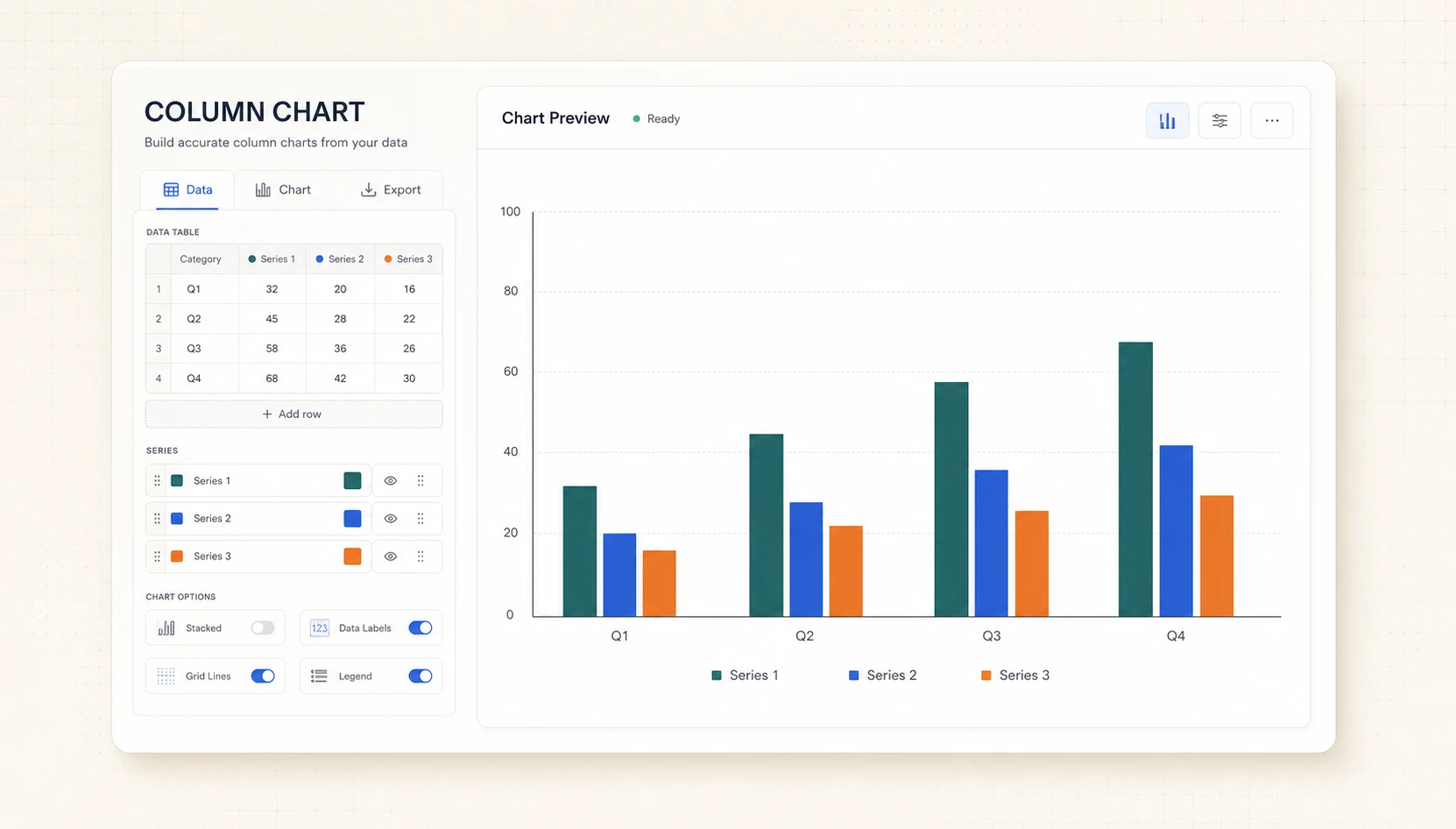 Create a Column Chart from CSV or Excel