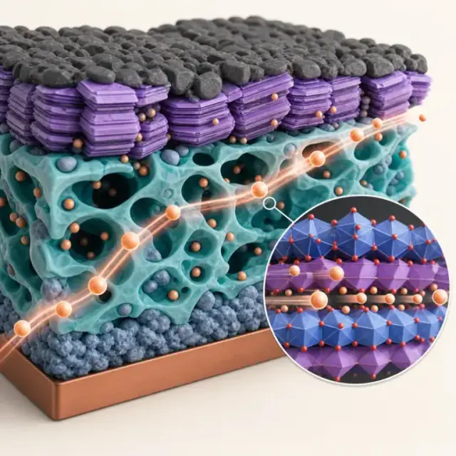 Solid-state battery electrode microstructure, an AI scientific figure example created with Nano Banana 2 in FigEditor