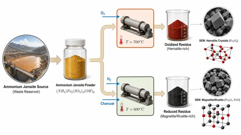 Oxidation-reduction control of iron-oxide microstructure, an AI scientific figure example created with Nano Banana 2 in FigEditor
